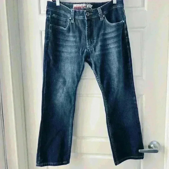 PARASUCO BLUE WOMEN MID RISE STRAIGHT LEG DENIM JEANS  SIZE 32 - Picture 4 of 15